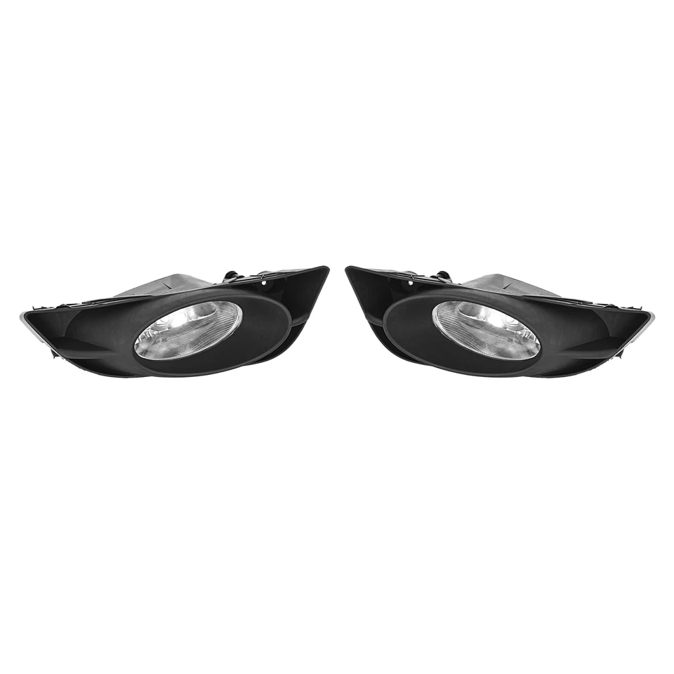 Par de luces antiniebla con bombillas halógenas y bisel negro para Honda Fit 2009 2010 2011 Foto 3 de 4