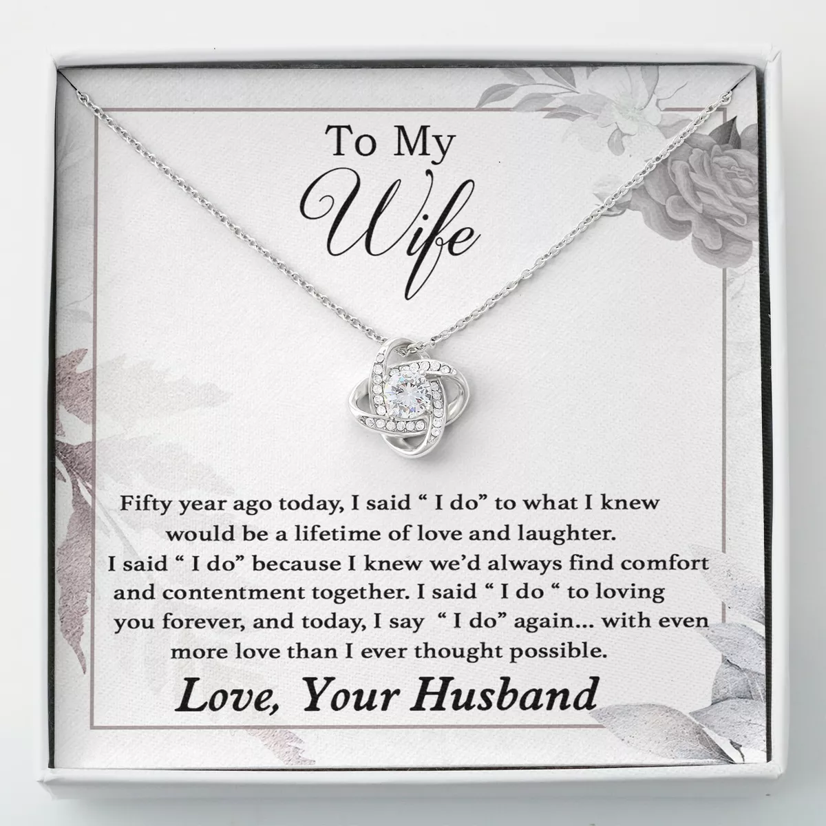 50th wedding anniversary deals necklace