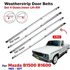 Weatherstrip Door Belt Outer-Inner Fits Mazda B1500 B1600 Pickup 1965-77 4 PCS