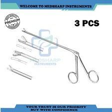 New 3pcs DECKER Micro Surgery Rongeur 6" Shaft Straight Cup Jaw 1 x 6 mm Bite