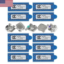 USA 10 Sets Dental Orthodontic Brackets Metal Braces MIM Mini MBT 022 345 Hooks