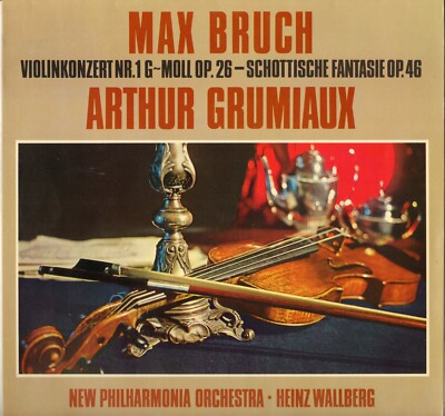 ARTHUR GRUMIAUX, BRUCH CONCERT LP 1974 EXLIBRIS 6868 628 STEREO