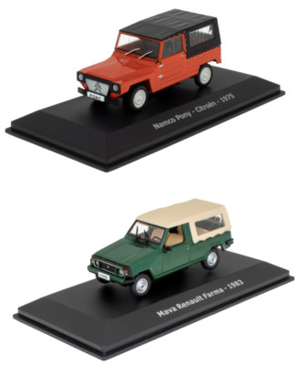 Sammlung 2 Modellautos 1:43 Citroën FAF Pony + Renault Farma Mava Miniatur LCC8