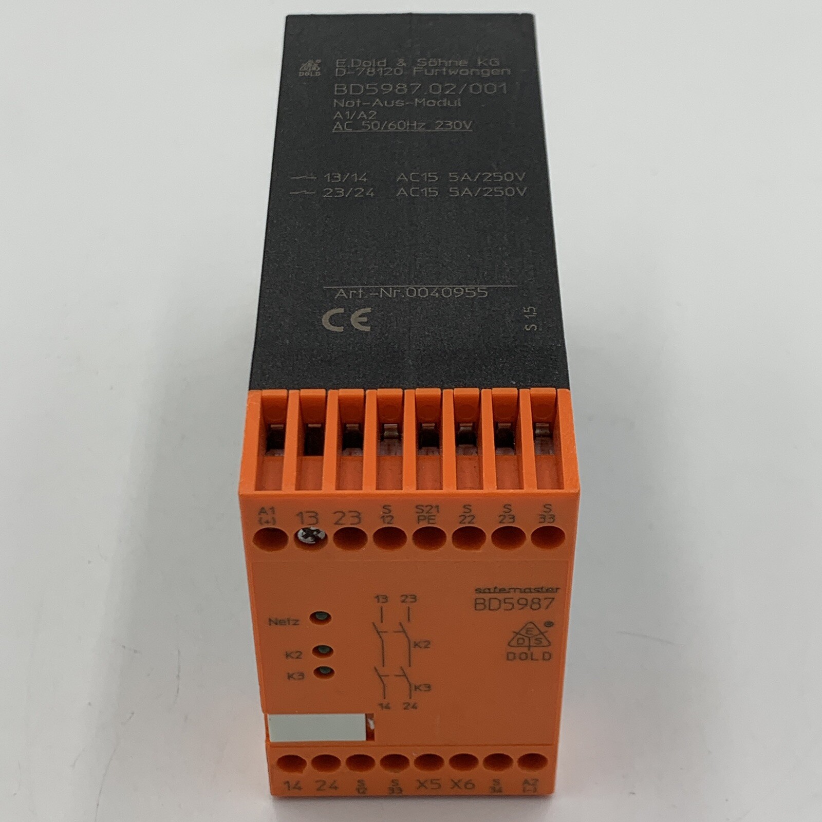 E.Dold & Sohne BD5987.02/001 Emergency Stop Module Safety Relay Used