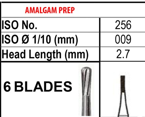 Fraises Carbure Kerr FG6 - Poignée à Friction, Forme Ronde 6 Lames, Pour Dentisterie
