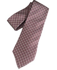 Christian Dior Red & Blue Patterend Mens 100% Silk Neck Tie Made in USA 58X3.5