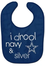 NFL Dallas Cowboys "I Drool" Baby Bib Newborn Infant Toddler Boy Girl