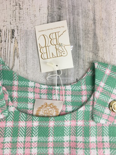 Beaufort Bonnet Company Janie Jumper Putney Plaid Pink Green Girls Sz 8 NWT - Picture 5 of 11