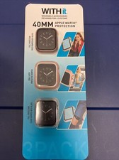WITHit 3-Pack Protective Cover for Apple Watch 40mm: Series 4, 5 and 6