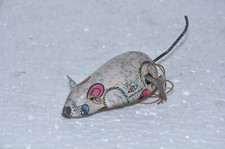 Vintage Fine Litho LTI Mark Wind Up Mouse/Rat Tin Toy