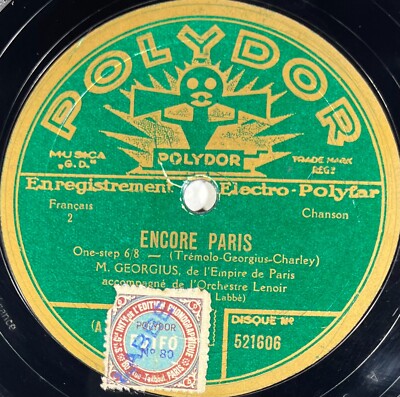 Georgius: Noch Paris / Ein Flirt und dann ist alles 78 Runden POLYDOR 521.606