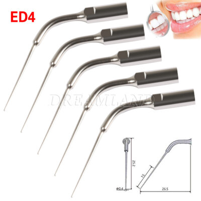 Lot De 5 Embouts Scaler Ultrasonique Dentaire - Compatibles DTE SATELEC, Fibre Optique, Neufs