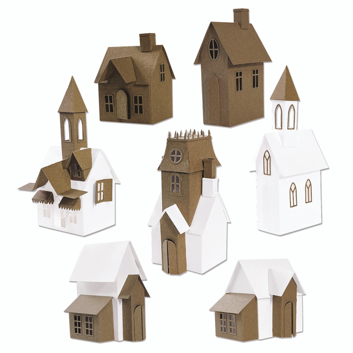 Sizzix Tim Holtz Village Dwelling 4点 Sizzix 665564 Collection by Tim Holtz Thinlits Dies Village for