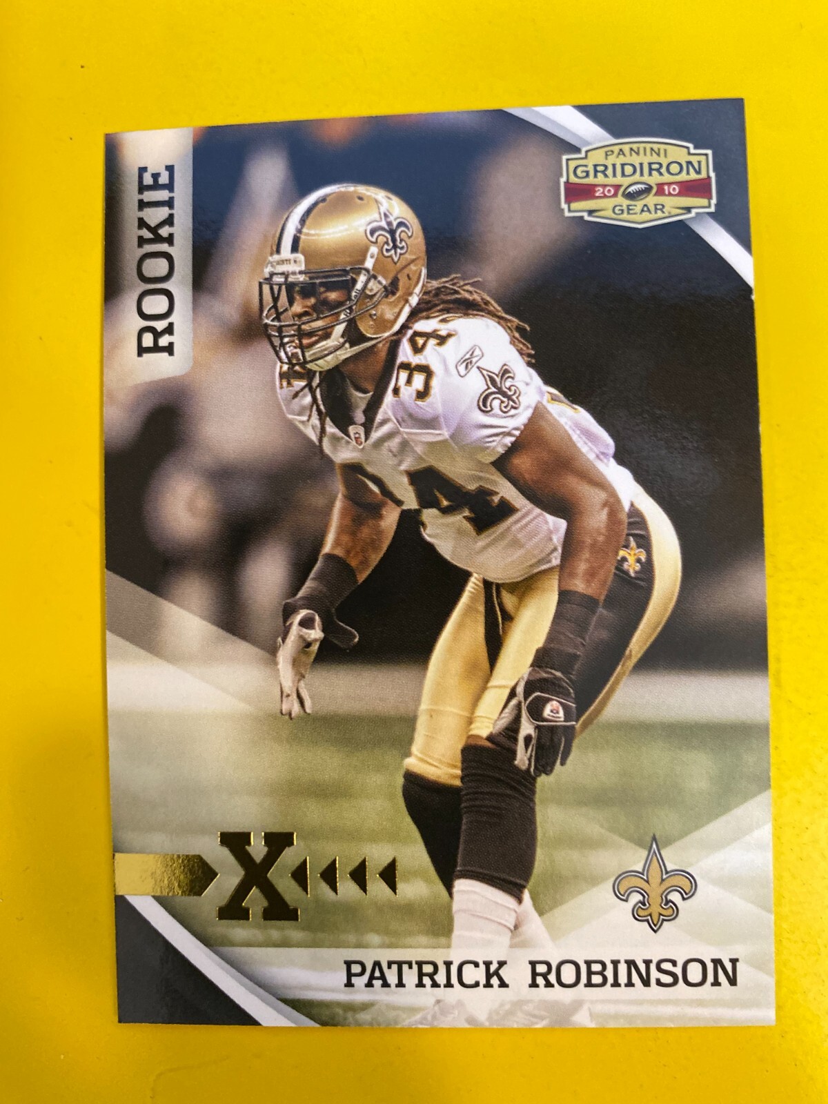 Patrick Robinson Panini Gridiron Gear #231 Gold Xs