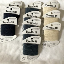 Needlepoint Embroidery Thread Twedie Lot of 11 Rainbow Gallery 100% Wool 15yds