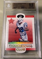 MARVIN HARRISON 1999 LEAF ROOKIES & STARS Touchdown Club /60 BGS 9.5 Pop 1
