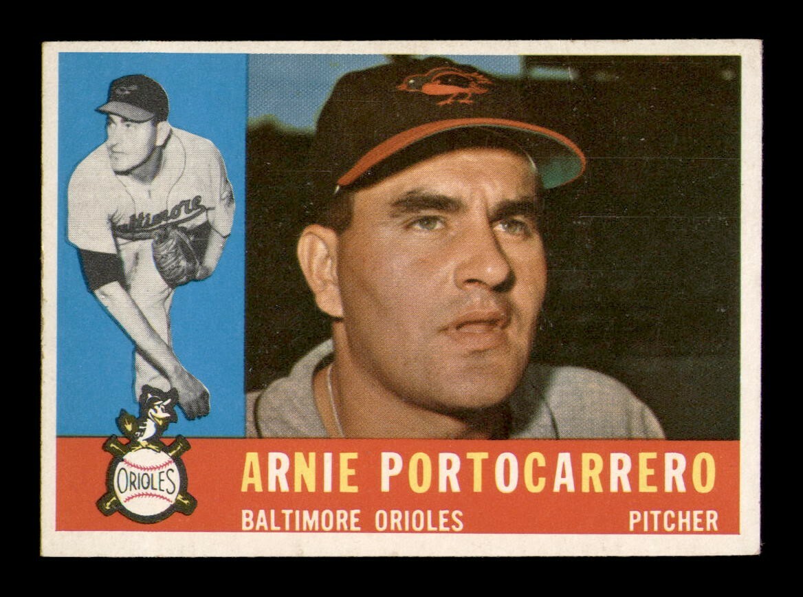 1960 Topps #254 Arnie Portocarrero EX-MT Baseball Card OBGcards