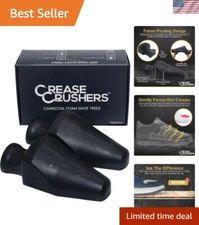Versatile Charcoal Foam Shoe Trees - Reduce Creases, Eliminate Odors | 2 Sizes
