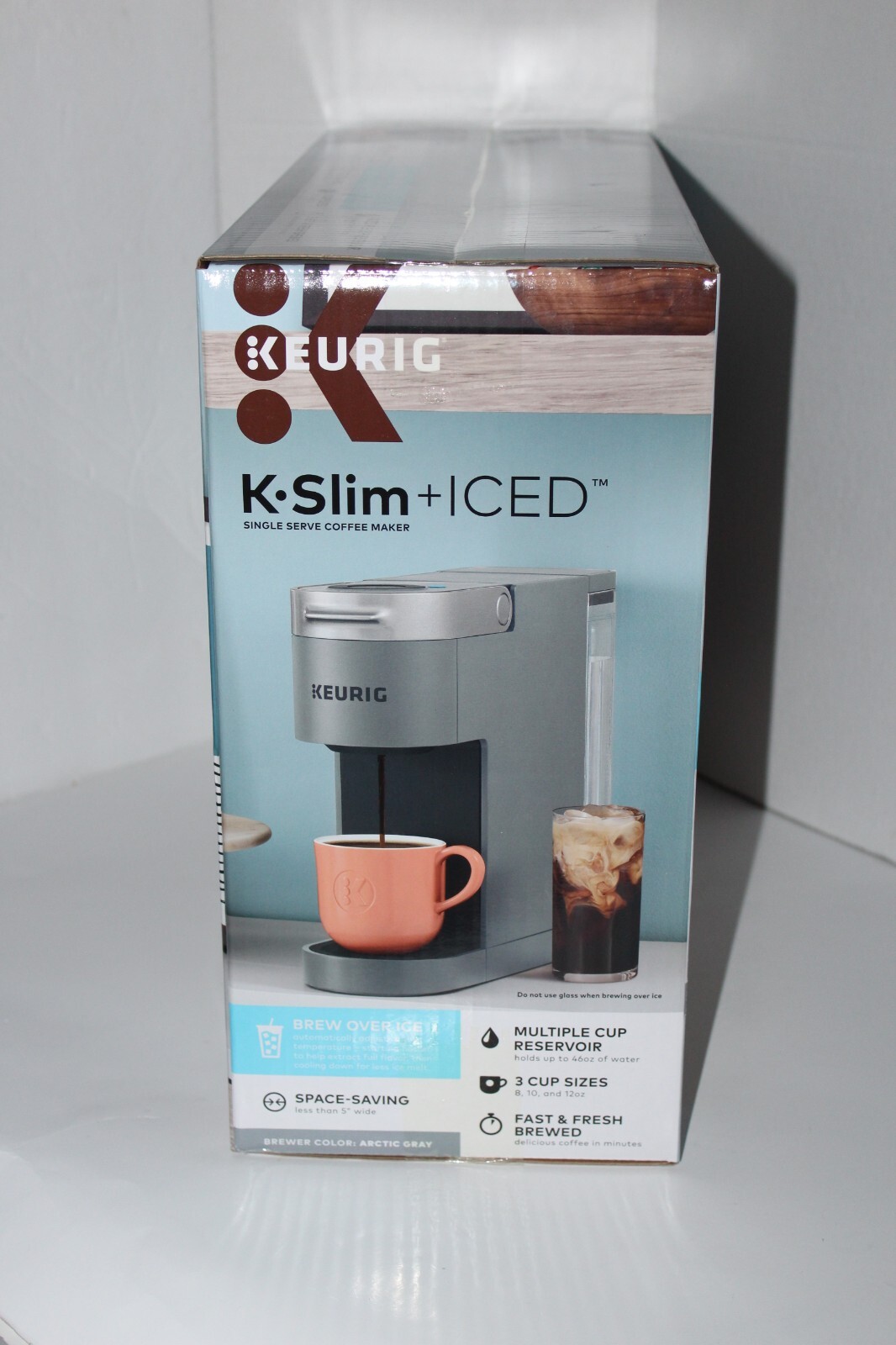 Keurig KSlim + ICED Single Serve Coffee Maker, Brews 8