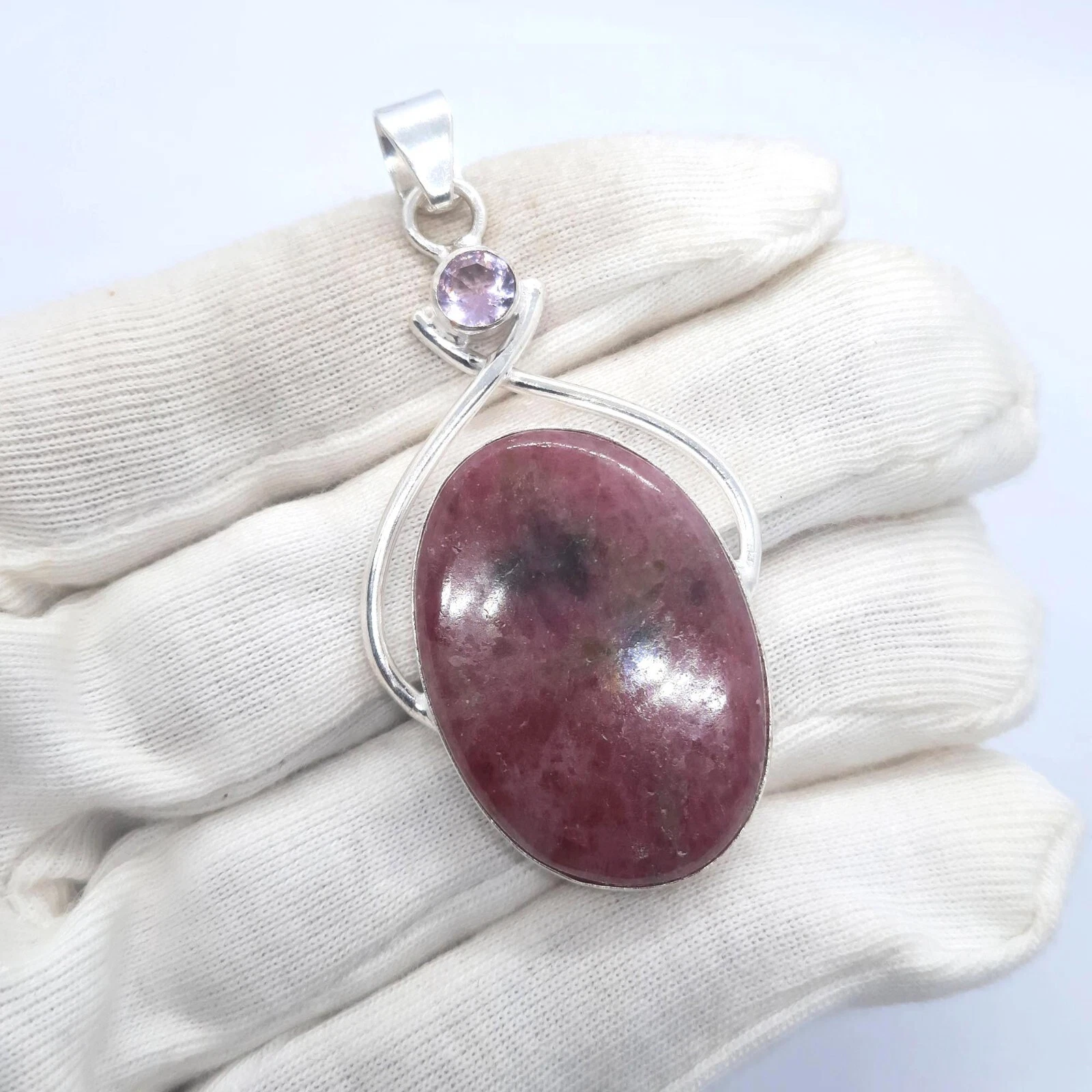 VETEMENTS "Ciondolo Gioielli Pietra Pregiata Kunzite Naturale Rhodonite Kunzite 2 5"