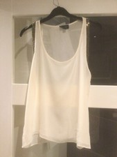 Top Shop canotta donna impreziosita senza maniche taglia 8