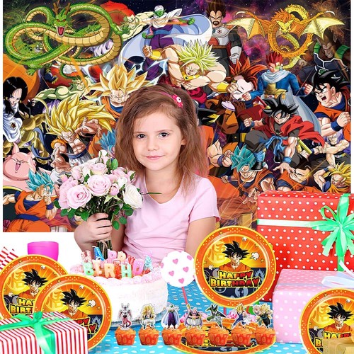 Dragon Ball Goku Birthday Party Supplies Balloons Banner Cake toppers Tablecloth - Picture 7 of 8