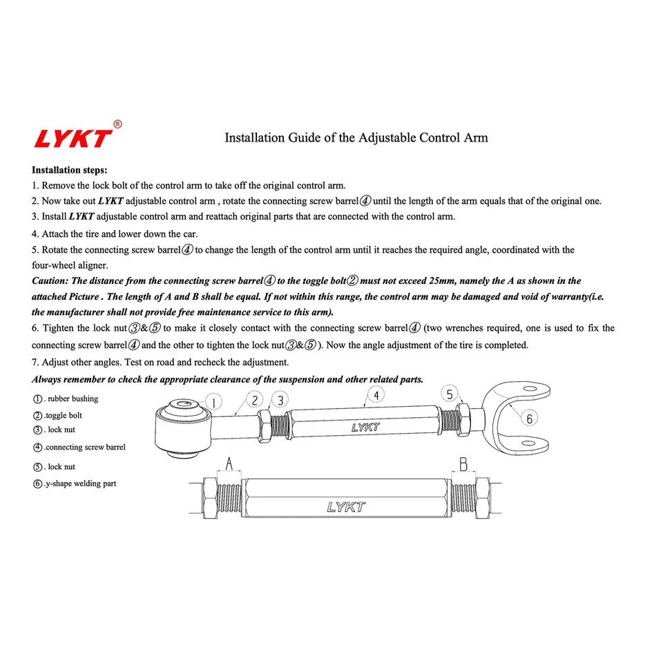 LYKT2pcs Adjustable Arm Alignment Rear Camber Kit for Cadillac 13-19ATS、14-19CTS Foto 2 de 4