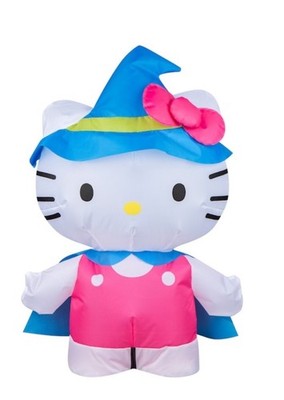 Sanrio Hello Kitty Inflatable Pink Witch Costume Indoor Halloween Decor 2ft NIB