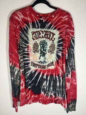 GRAIL red blue tie-dye vintage LS Dropdead tour graphic L streetwear tshirt