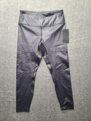 90 Degree by Reflex Leggings Womens L Interlink Cire High Waisted Ankle Yogo