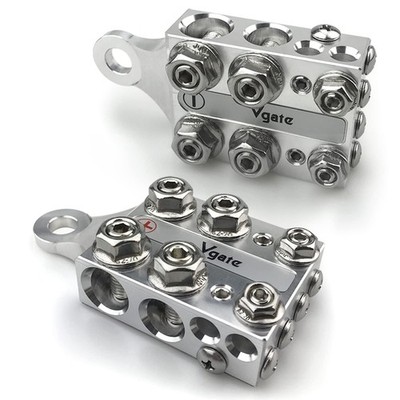 20-Way Battery Terminal Connector, Multi-Size Hole Holder, 8AWG up to 4/0(XL)...