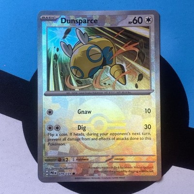 Pokemon Prismatic Evolutions Dunsparce Reverse Holo Karte 079/131 Pokeball NM