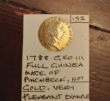 1788 GEORGE III FULL GUINEA. MADE OF PINCHBECK.  NOT GOLD .  VERY GOOD EXAMPLE .