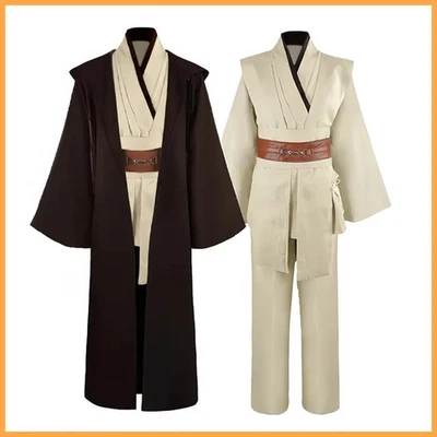Obi Wan Kenobi Herren Kostüm Robe Erwachsener männlicher Jedi-Ritter Tunika Kost