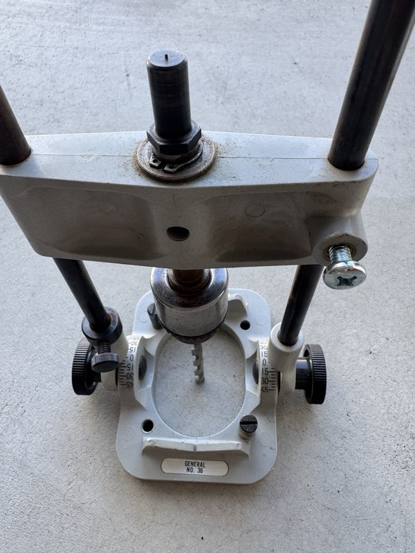 Vintage GENERAL No.36 Drill Guide Portable Drill Press Attachment Woodworking