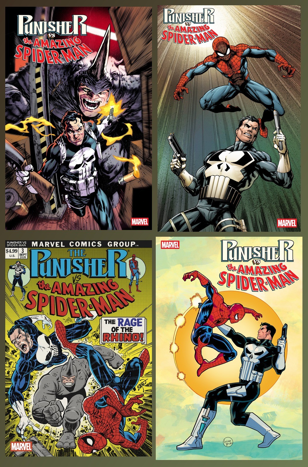 Punisher vs. Spider-Man #3 - Pick Your Cover