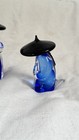 (2)  LOT Formia Vetri Di Cobalt Blue & Clear Murano Glass Asian Fiqurine — photo 6