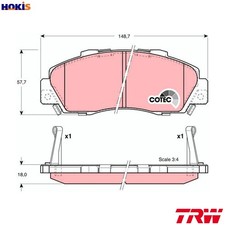 BRAKE PAD SET DISC BRAKE GDB3177 FOR ACURA HONDA C30A3/C30A4 3.0L C32B2 3.2L