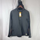 Carhartt Hoodie Womens L 12-14 Force Relaxed Fit Half Zip Hooded Shirt TK6456-W