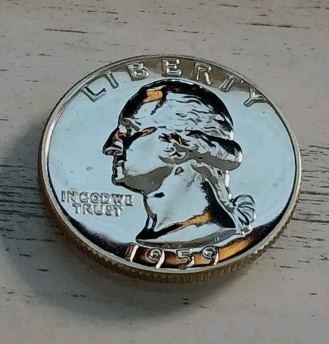 1959-P Mirror-like Proof 90% Silver Washington Quarter