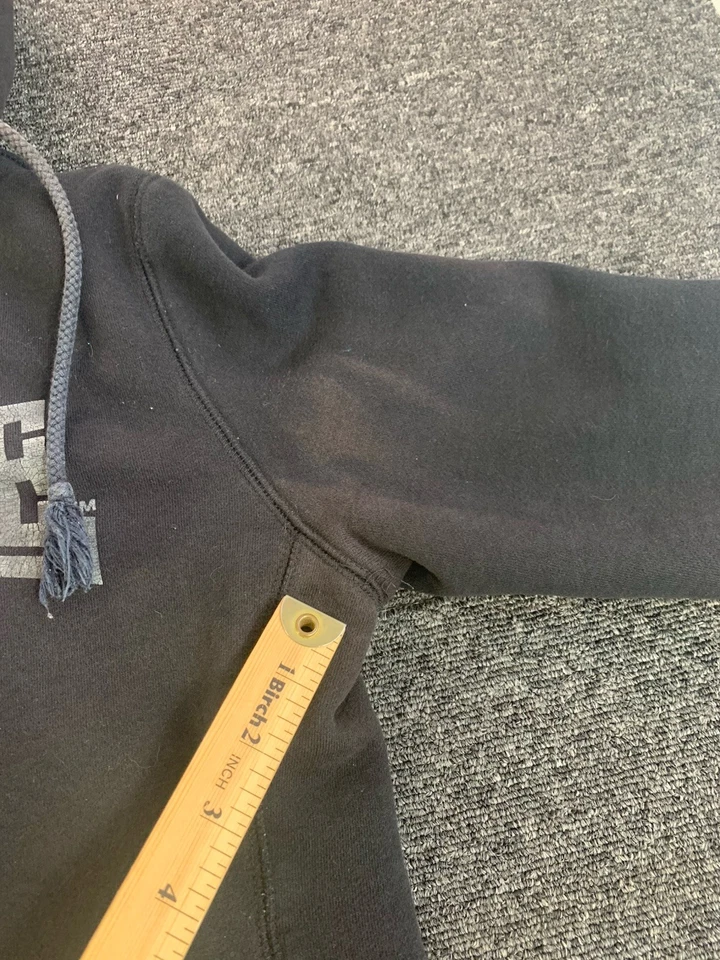 Lonsdale Women’s Hoodie Jacket Sz 12 Embroidered Womens Black Fleece Sherpa Warm - Image 4 of 4