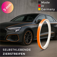 10m x 5mm Orange Zierstreifen Designstreifen Dekor Folie Felgen Auto Streifen