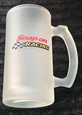 Vtg Snap On Tools Racing Frosted Glass Freezer Mug Barware Root Beer Mancave