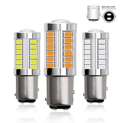 2x P21/5W BAY15D LED Auto Bremsleuchte Bremslicht hinten 33 SMD DC 12V T4X9