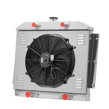 3-row Aluminum Radiator Fan Relay Shroud 49-51 For Mercury Monterey 3.74.2 Flat