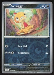 Scraggy 060/091 Reverse Holo Paldean Fates