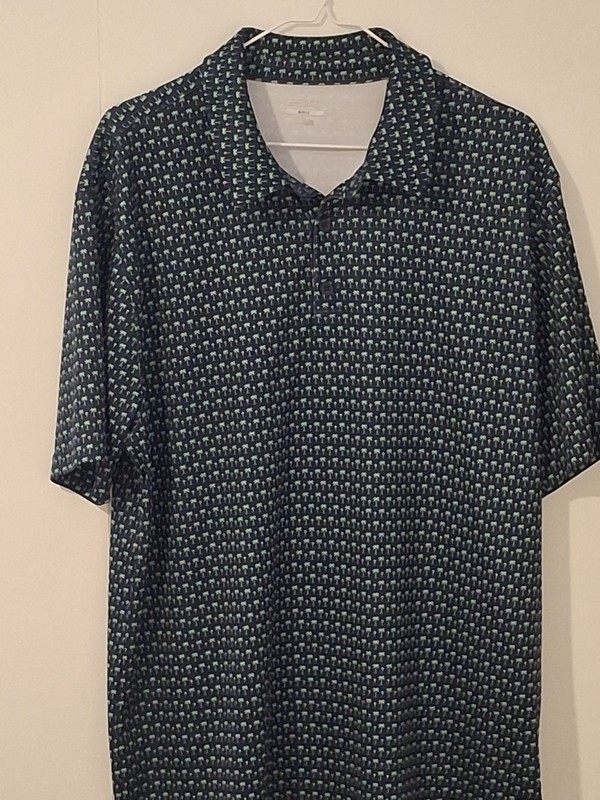 BCG Palm Tree & Golf Tee Pattern Polo Shirt Extra Large (XL)