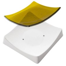 3.4"SQ. Deep 0.9" Bullseye Slumper Mold Glass Fusing