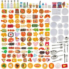 150Pcs Miniature Food Drink Bottles Adults Dollhouse Soda Pop Cans Pretend Pl...