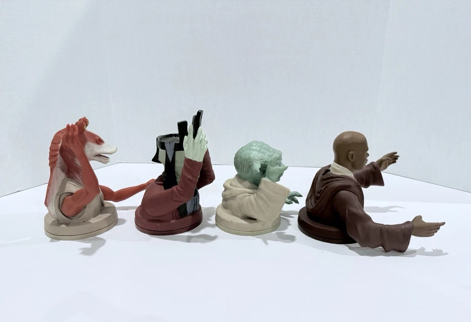 Taco Bell Star Wars Cup Toppers Phantom Menace Set de 4 Toppers. Foto 4 de 4